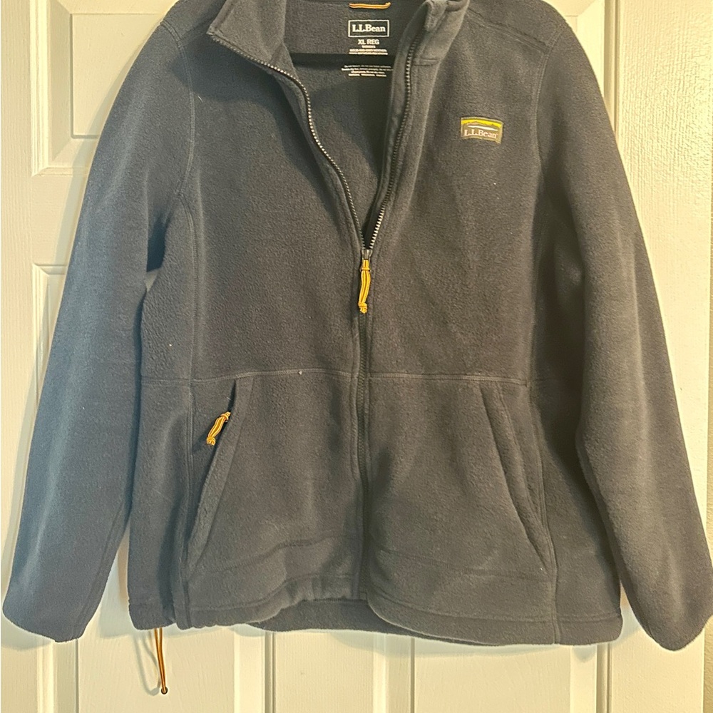 L.L.Bean Women’Full-Zip Fleece Jacket in Charcoal - XL Like New